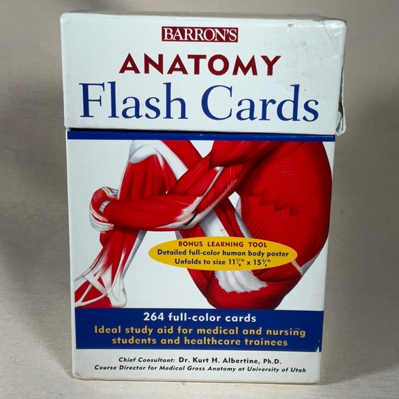 Barton’s Anatomy Flash Cards-264 full color cards - Picture 1 of 9